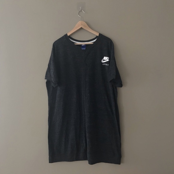 Nike Dresses & Skirts - Nike Just Do It  Shirt Dress Sport Casual Black